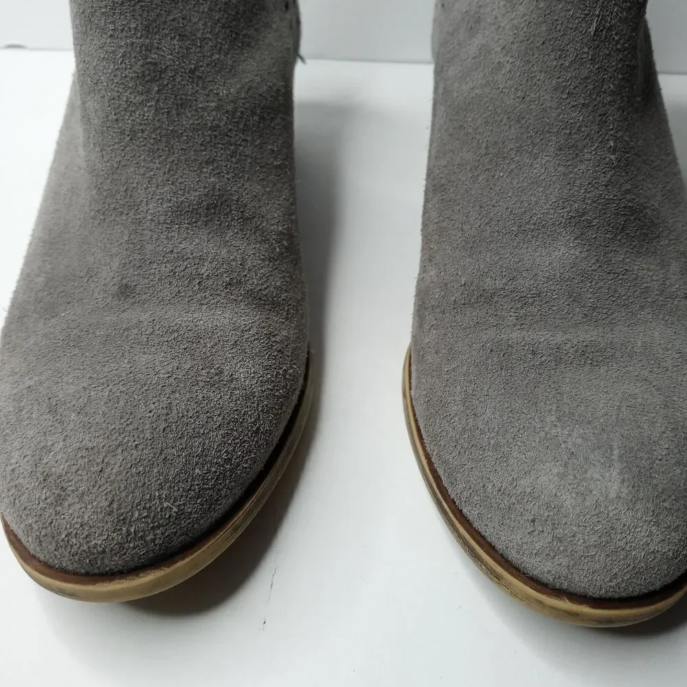 Lucky Brand Bustina Gray Leather Booties
